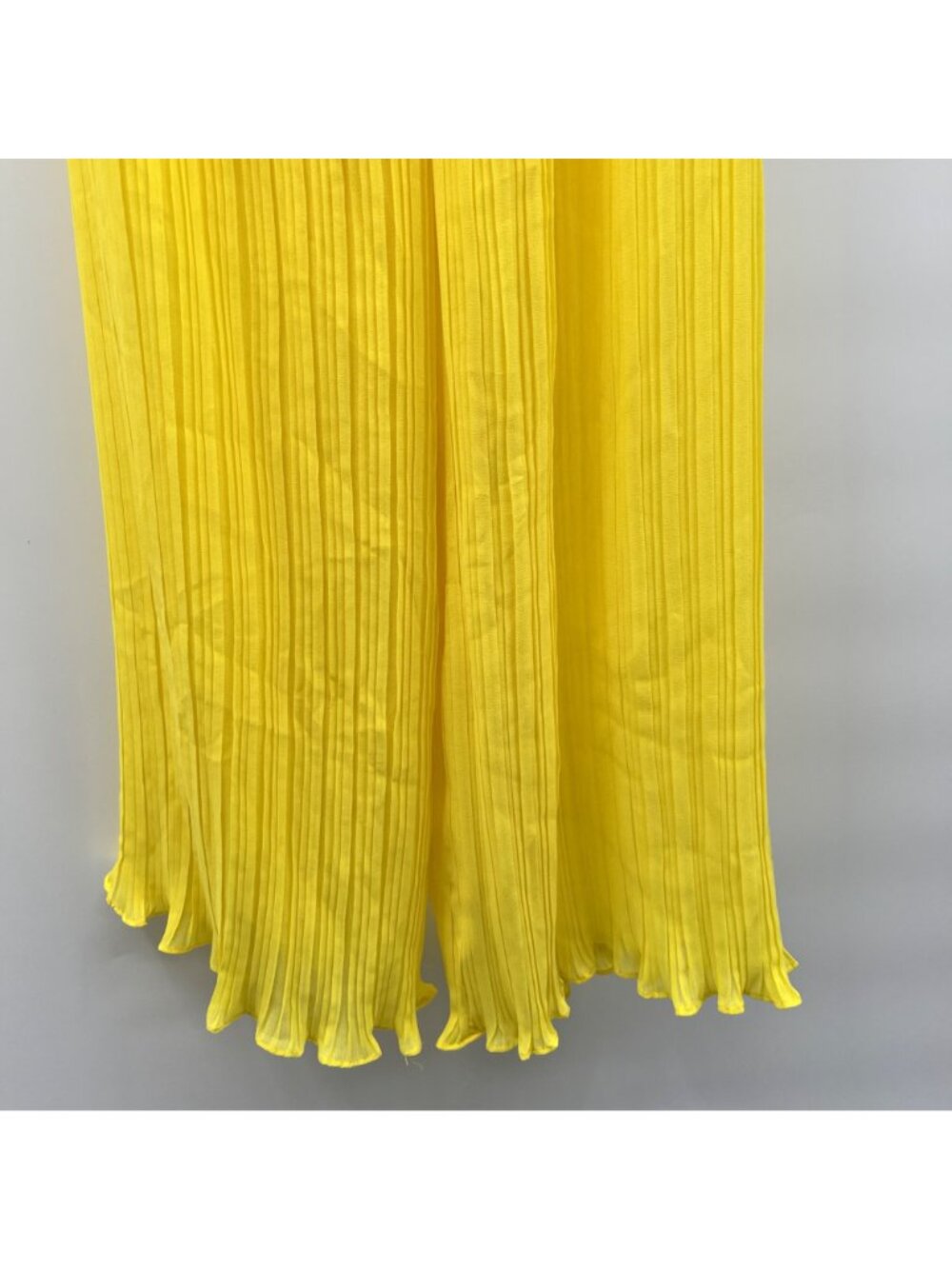 Zara Womens Pleated Jumpsuit Sleeveless Wide Leg Yellow Size Small - Picture 4 of 10